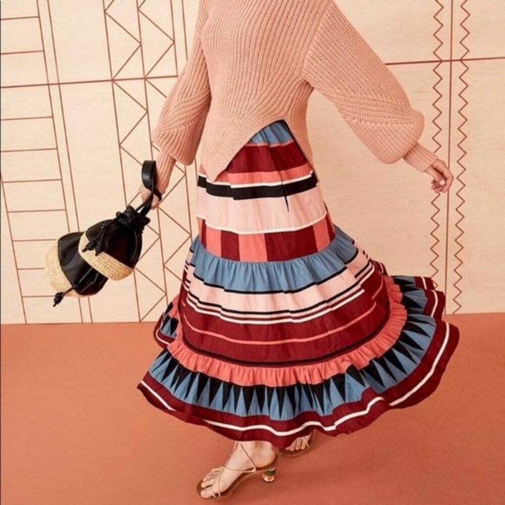 Ulla Johnson Simi Patchworked Cotton Poplin Midi … - image 3